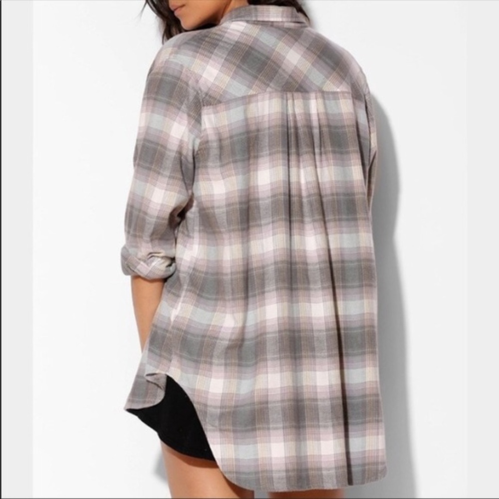 BDG for UO Gray Flannel Button Down Shirt, Size XS